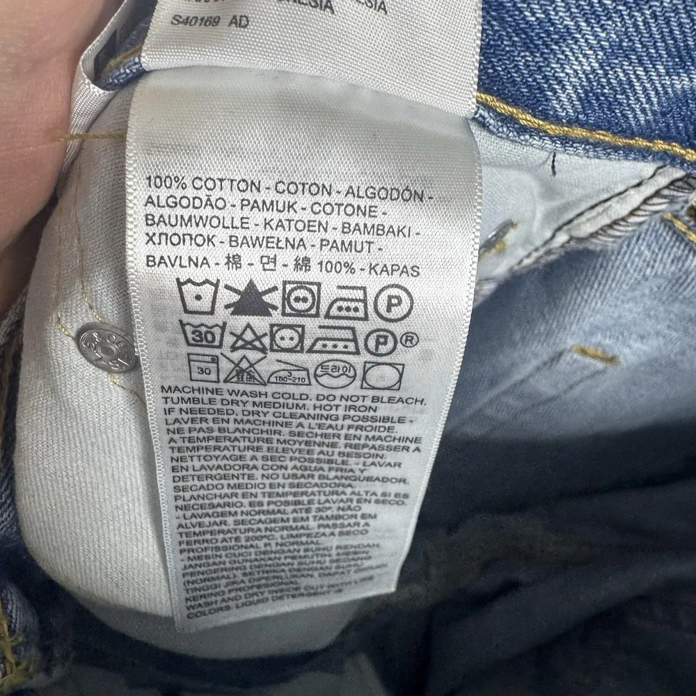 Levis 505 Jeans Mens 32x32 Blue Regular Straight Light Wash Denim Pants